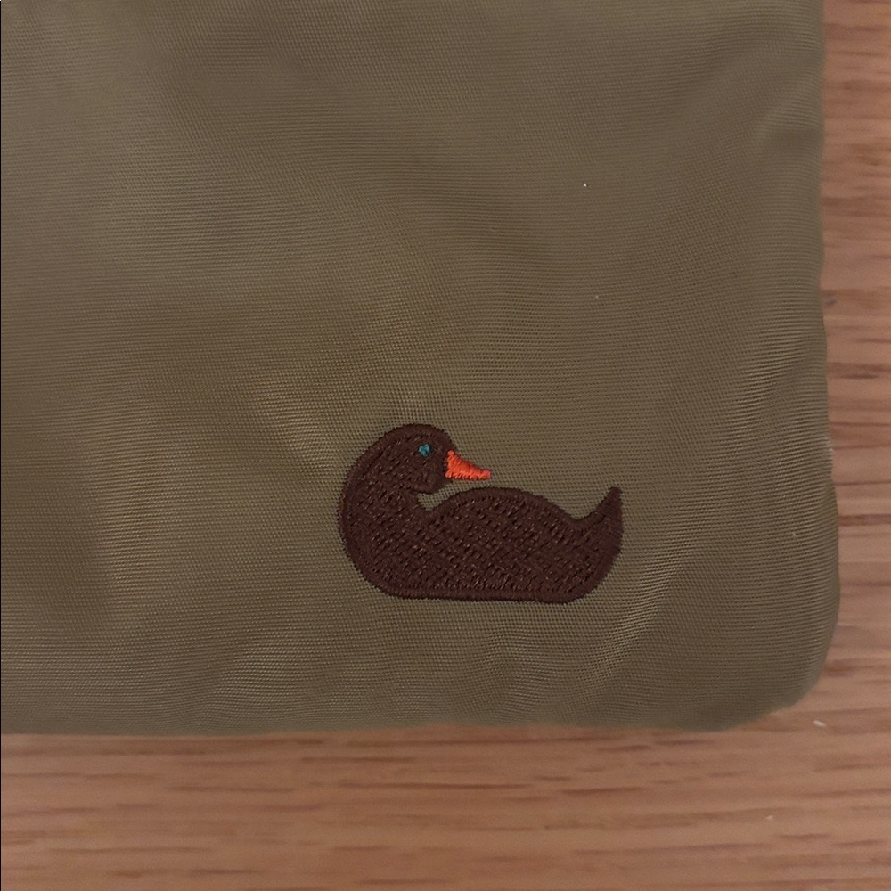 Dooney & Bourke Olive Green Crossbody Nylon Bag with Duck Accent - Picture 7 of 8
